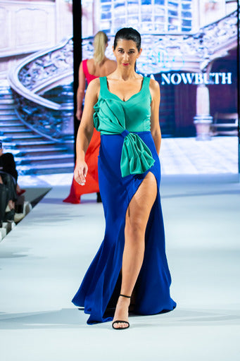 Versatile - Cobalt Blue and Green Maxi Dress Shaleena Nowbuth Versatile - Cobalt Blue and Green Maxi Dress Shaleena Nowbuth