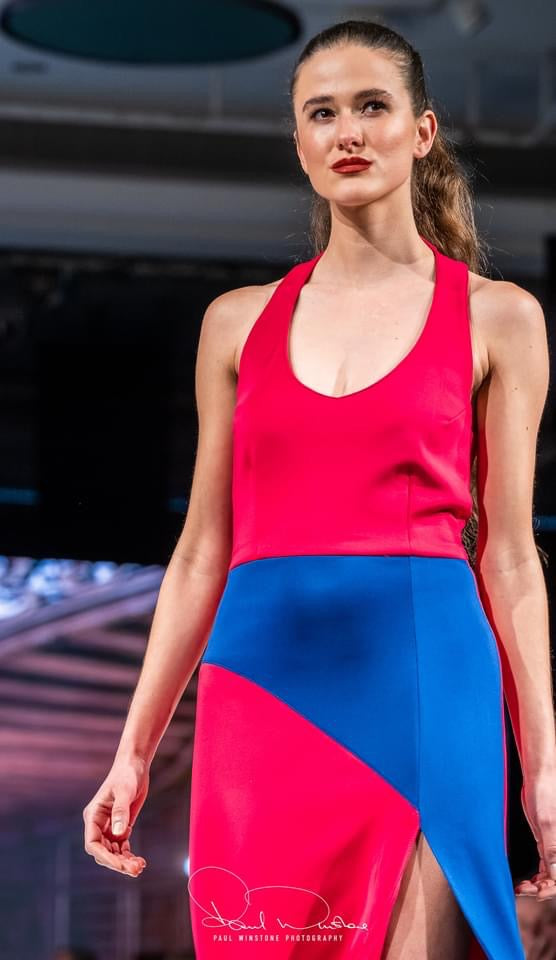 Empathetic -Cobalt Blue and Fuschia Maxi Dress Shaleena Nowbuth Empathetic -Cobalt Blue and Fuschia Maxi Dress Shaleena Nowbuth